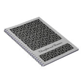 GOTHIC 6.5x8.75 Spiral-Notebook / Grau Notizblock (Rechte Seite)