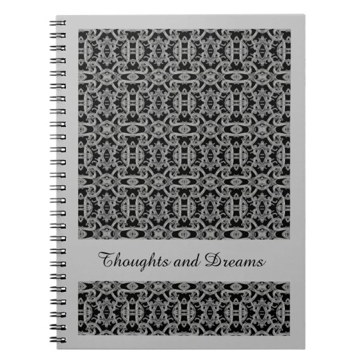 GOTHIC 6.5x8.75 Spiral-Notebook / Grau Notizblock (Vorderseite)