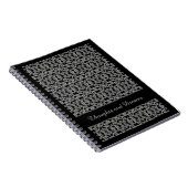 GOTHIC 6.5x8.75 Spiral-Notebook / Schwarz Notizblock (Rechte Seite)