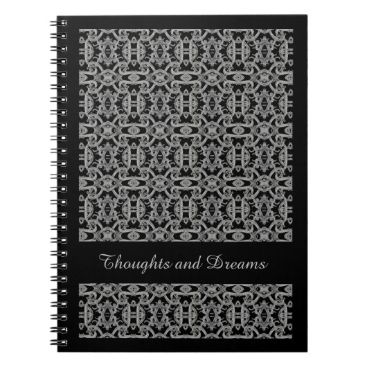 GOTHIC 6.5x8.75 Spiral-Notebook / Schwarz Notizblock (Vorderseite)