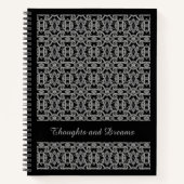GOTHIC 8.5x11 Spiral-Notebook / Schwarz Notizblock (Vorderseite)