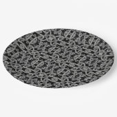 GOTHIC 9" Runde Papierplatten Pappteller (Schrägansicht)