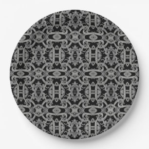 GOTHIC 9" Runde Papierplatten Pappteller