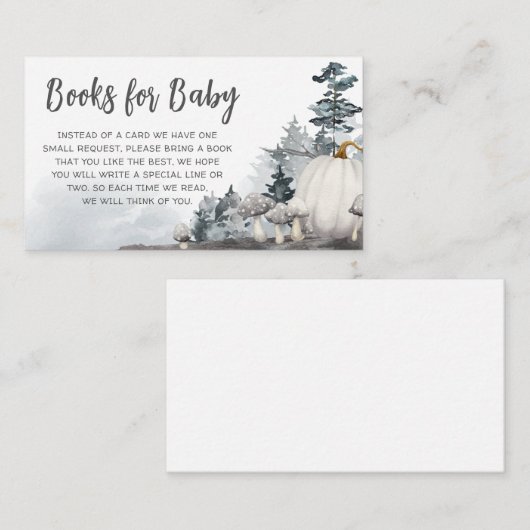 Gothic A Little Boo Baby Shower Books for Baby Begleitkarte (Vorne/Hinten)