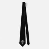 Gothic Aesthetic Cross Black Neck Tie Krawatte (Vorderseite)