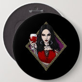 Gothic Alien Witch Button (Vorne & Hinten)