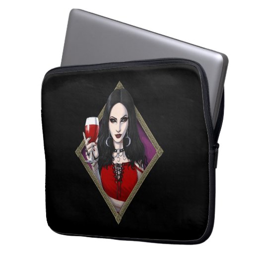 Gothic Alien Witch Laptopschutzhülle (Vorderseite Links)