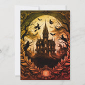 Gothic Altes Viktorianisches Vintages Halloween-Pa Einladung (Rückseite)