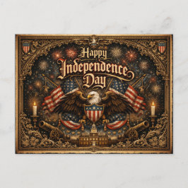 Gothic Americana Unabhängigkeitstag Feiertagspostkarte