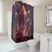 Gothic Amethyst Blumen Galaxy Muster Duschvorhang (Beispiel)