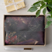 Gothic Amethyst Blumen Galaxy Muster Seidenpapier (Geschenk)