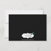 Gothic Angel Red Velvet Hochzeit Probe Dinner Einladung (Rückseite)