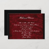 Gothic Angel Red Velvet Hochzeit Probe Dinner Einladung (Vorne/Hinten)