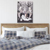 Gothic Angel Schwarz-weiß Hope Despair Canvas Prin Leinwanddruck (Insitu (Schlafzimmer))
