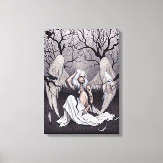 Gothic Angel Schwarz-weiß Hope Despair Canvas Prin Leinwanddruck