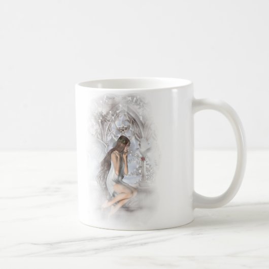 Gothic Angel und ihre Dove Vignette Kaffeetasse (Rechts)