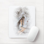 Gothic Angel und ihre Dove Vignette Mousepad (Mit Mouse)