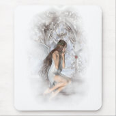 Gothic Angel und ihre Dove Vignette Mousepad (Vorne)