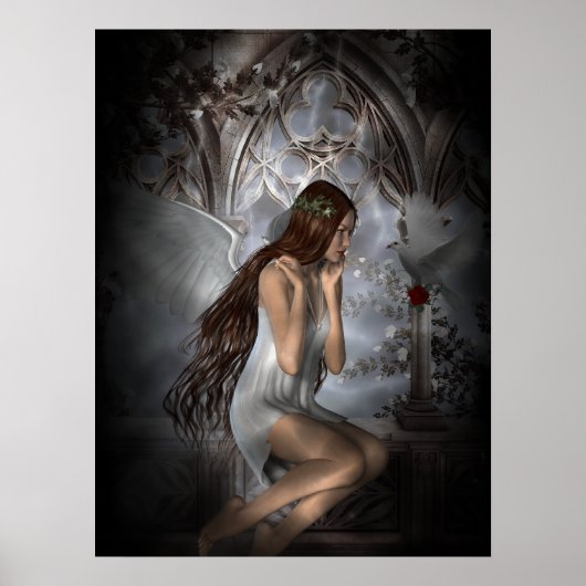 Gothic Angel und ihre Dove Vignette Poster (Vorne)