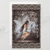 Gothic Angel und ihre Taube Briefpapier (Vorne/Hinten)