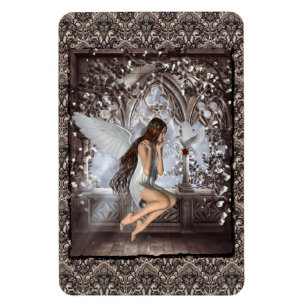 Gothic Angel und ihre Taube Magnet
