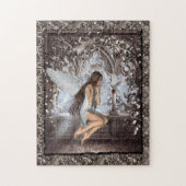 Gothic Angel und ihre Taube Puzzle (Vertikal)