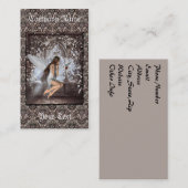 Gothic Angel und ihre Taube Visitenkarte (Vorne/Hinten)