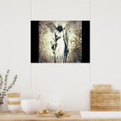 Gothic angel vintage rustic gloomy art believe poster (Küche)