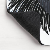 Gothic Angel Wings Black Cat Mousepad (Ecke)