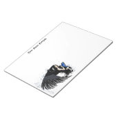 Gothic Angel Wings Black Cat Notizblock (angewinkelt)