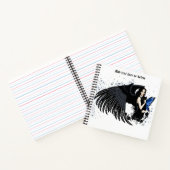 Gothic Angel Wings Black Cat Notizblock (Innenseite)