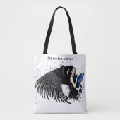 Gothic Angel Wings Black Cat Tasche (Vorderseite)