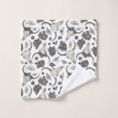 Gothic Animal Skull mit Blume Muster Badhandtuch Set (Waschlappen)