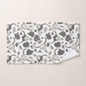 Gothic Animal Skull mit Blume Muster Badhandtuch Set (Handtuch)