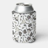 Gothic Animal Skull mit Blume Muster Dosenkühler (Kanne Rückseite)