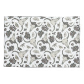 Gothic Animal Skull mit Blume Muster Kissenbezug (Rückseite)