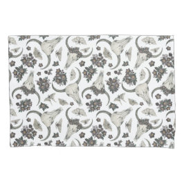 Gothic Animal Skull mit Blume Muster Kissenbezug