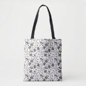 Gothic Animal Skull mit Blume Muster Tasche (Vorderseite)