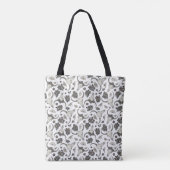 Gothic Animal Skull mit Blume Muster Tasche (Rückseite)
