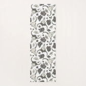 Gothic Animal Skull mit Blume Muster Yogamatte (Rückseite)
