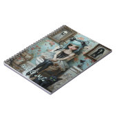 Gothic Anime Fairy & Cat im Bad Personalisiert Notizblock (Linke Seite)