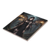 Gothic Anime Fairy Girl in Enchanted Forest Fliese (Seite)