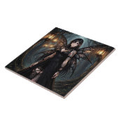 Gothic Anime Fairy Girl in Enchanted Forest Fliese (Seite)