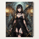 Gothic Anime Feen Mädchen im verzauberten Wald Planer (Rückseite)