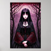 Gothic Anime Girl | AI Art Poster (Vorne)