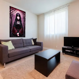 Gothic Anime Girl | AI Art Poster