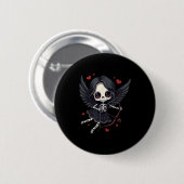 Gothic Anime Skeleton Cud – Dark Valentine Kawaii Button (Vorne & Hinten)