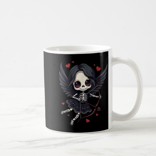 Gothic Anime Skeleton Cud – Dark Valentine Kawaii Kaffeetasse (Rechts)