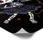 Gothic Anime Skeleton Cud – Dark Valentine Kawaii  Poster (Ecke)