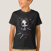 Gothic Anime Skeleton Cud – Dark Valentine Kawaii  T-Shirt (Vorderseite)